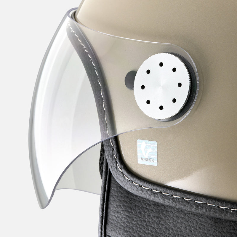 Vespa Demi-Jet 4.0 Helmet - Beige Avvolgente