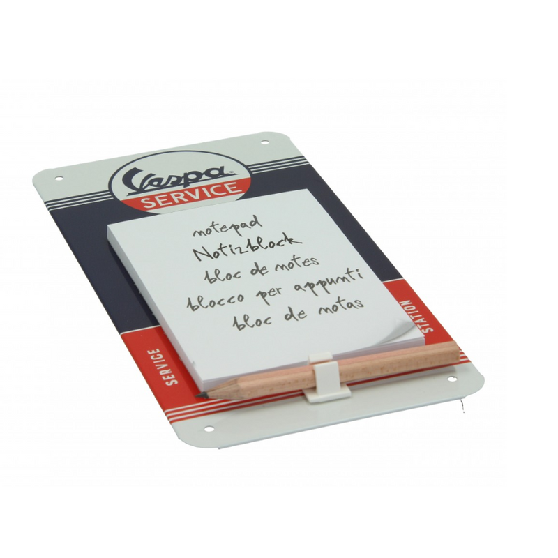 Piaggio Vespa 'Service' Magnetic Notepad