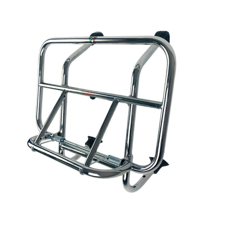 Cuppini Vespa Chrome Front Rack PX, T5, V50, PV125, ET3, Vespa Rally, Sprint, TS, GT, GTR, Vespa Lambretta LI, LIS, SX, TV, DL, GP -