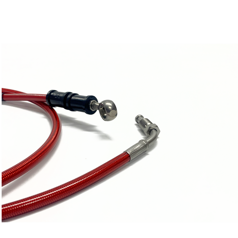 Hel Performance Front Brake Hose Vespa PX/T5 Transparent Red